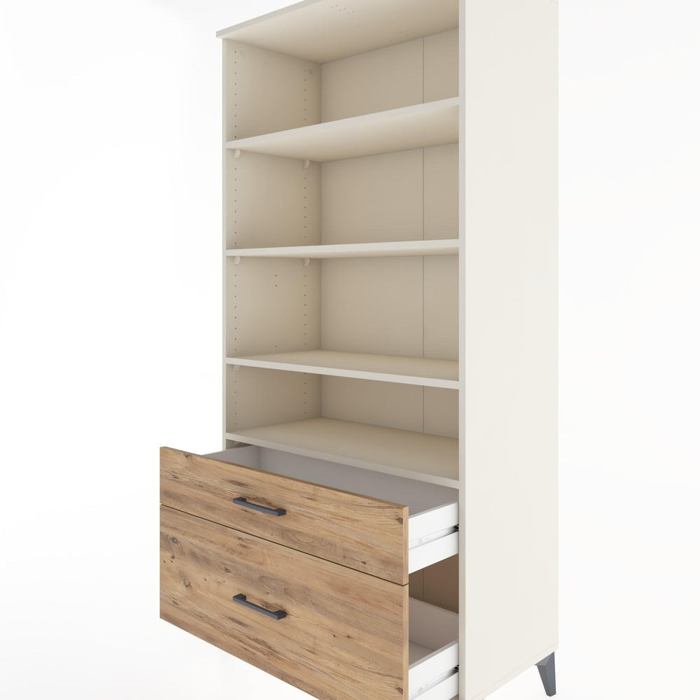 Woodntry Modular Cabinet Moonstone 88x44x170 cm with Drawers and Shelves CR43-1