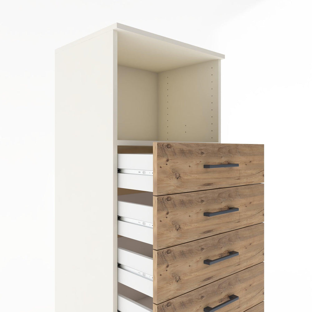 Woodntry Modular Cabinet Moonstone 60x44x170 cm with Drawers and Shelves CR38-1