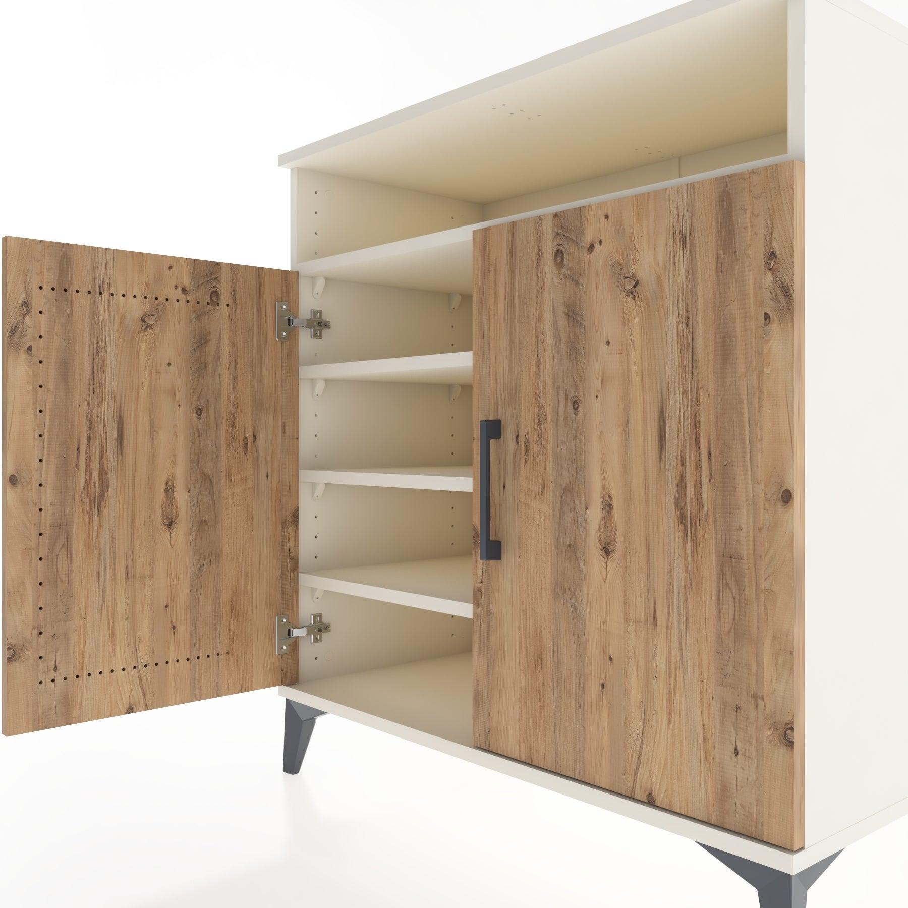 Woodntry Modular Dresser Moonstone 88x44x84 cm with Cover and Shelf KR82-1