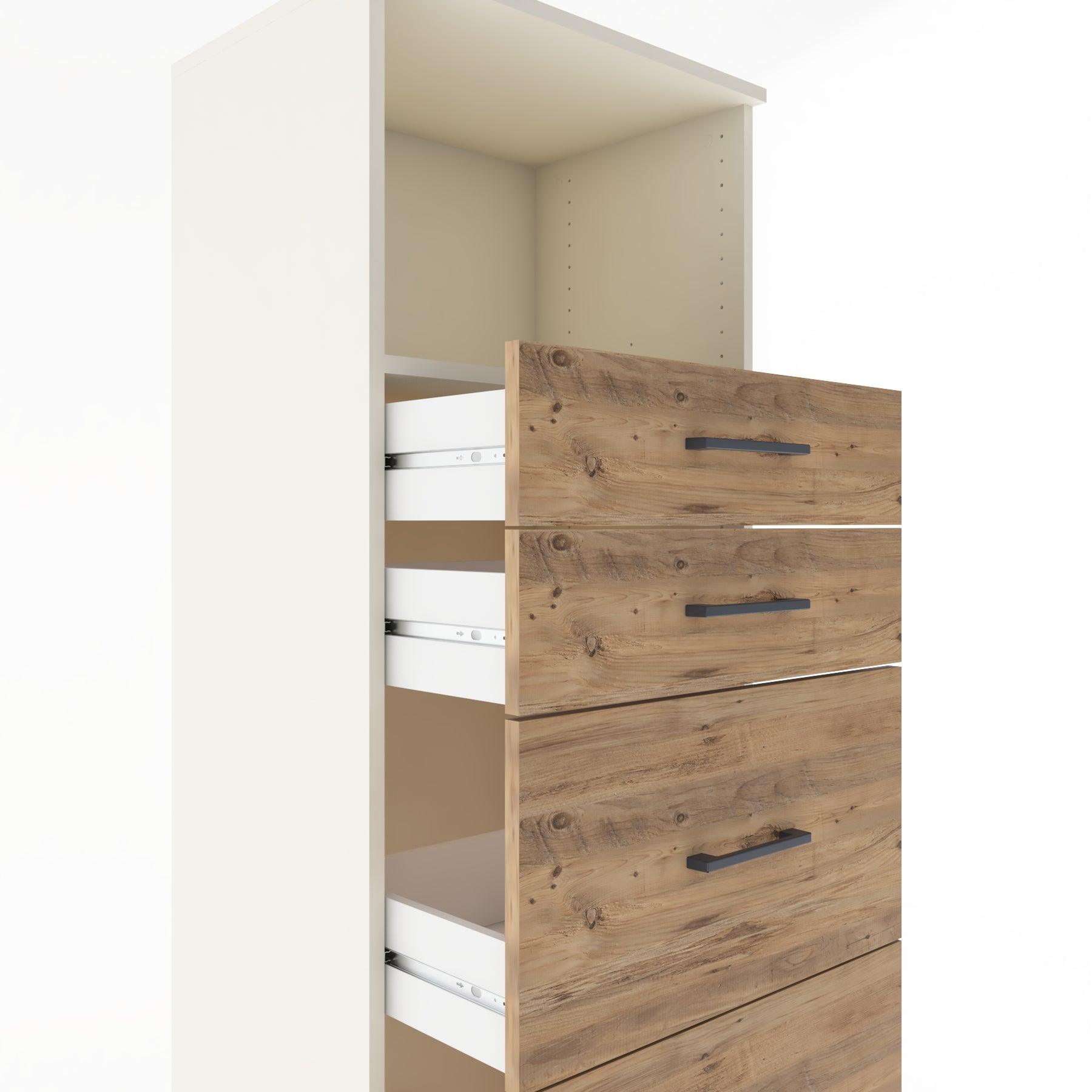 Woodntry Modüler Dolap Aytaşı 60x44x170 cm Çekmeceli ve Raflı CR49-1
