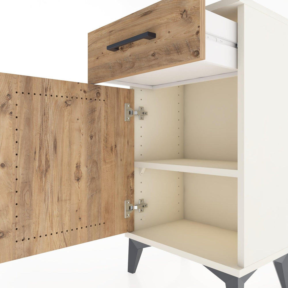 Woodntry Modüler Komodin Çekmece ve Kapaklı V4 44x30x68 cm Aytaşı - Woodntry