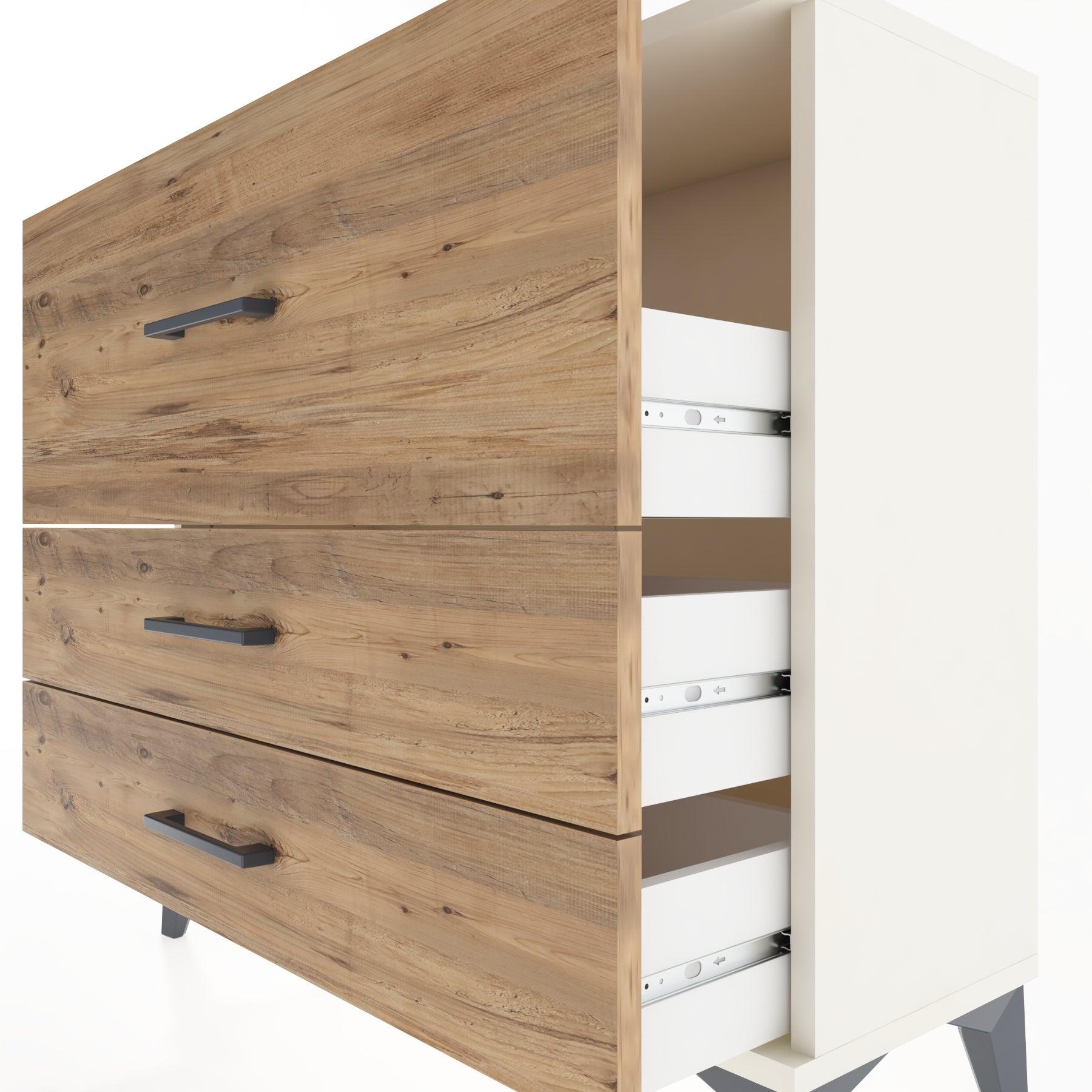 Woodntry Modüler Şifonyer Üç Çekmeceli V4 88x30x68 cm Aytaşı - Woodntry