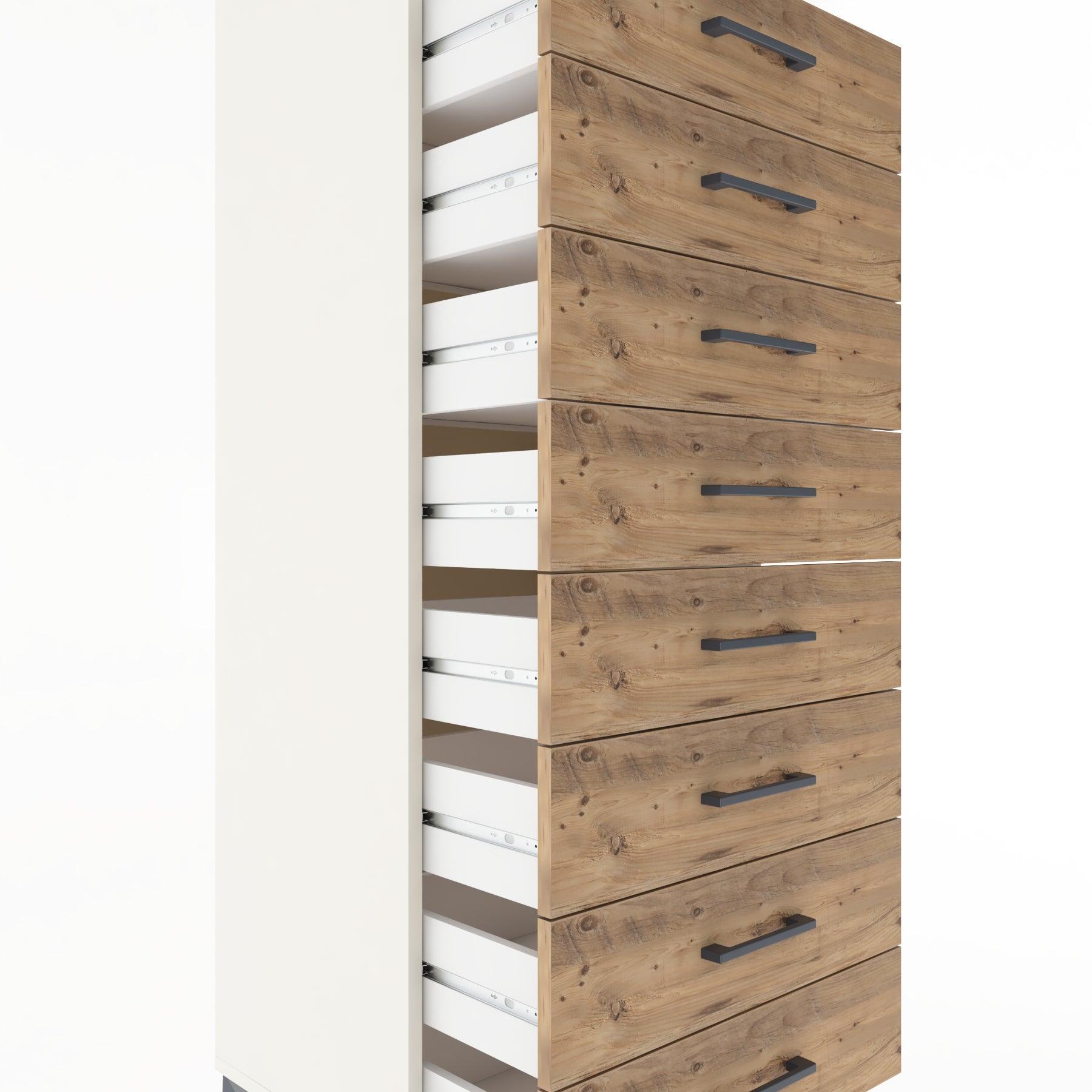 Woodntry Modular Cabinet Moonstone 60x44x170 cm with Drawers and Shelves CR32-1