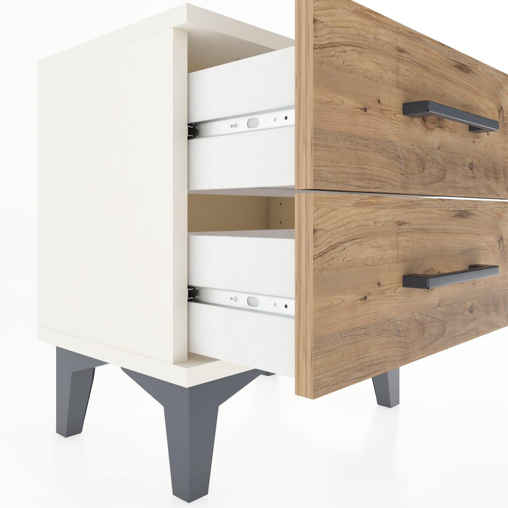 Woodntry Modüler Komodin İki Çekmeceli 44x30x36 cm Aytaşı - Woodntry