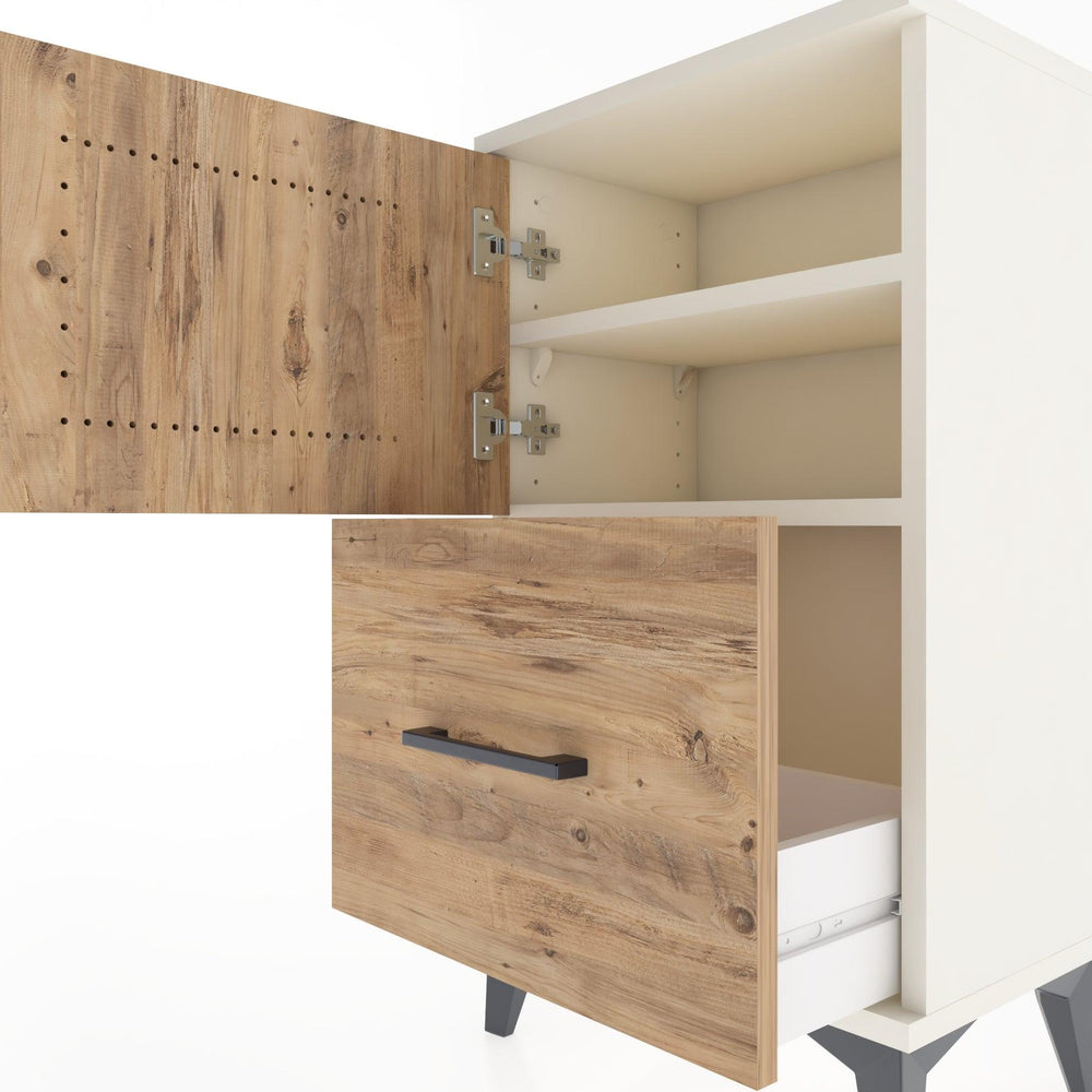 Woodntry Modüler Komodin Çekmece ve Kapaklı V2 44x30x68 cm Aytaşı - Woodntry