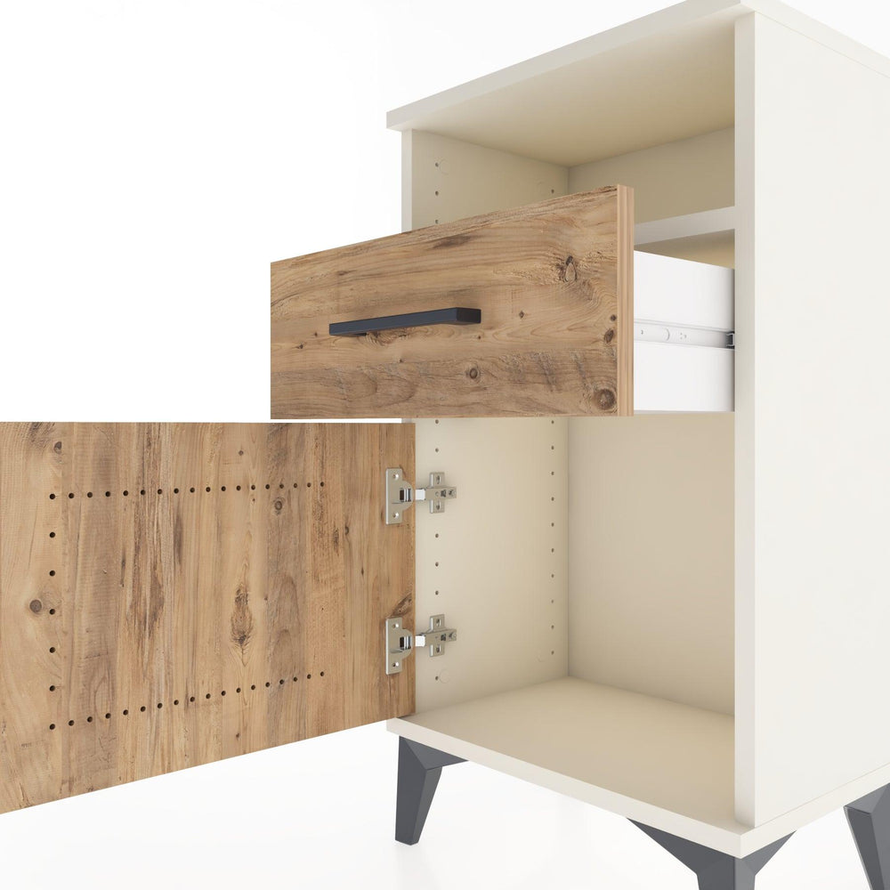 Woodntry Modüler Komodin Raf Çekmece Kapaklı 44x30x68 cm Aytaşı - Woodntry