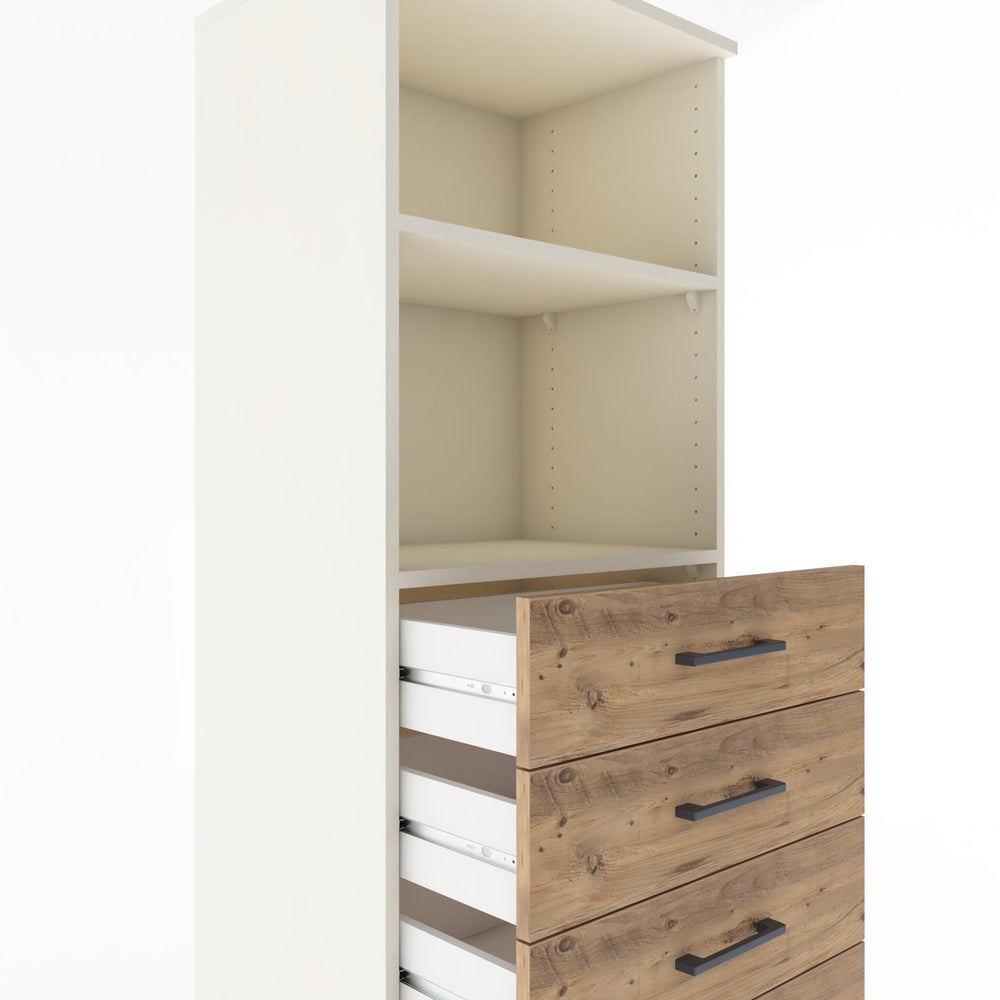 Woodntry Modular Cabinet Moonstone 60x44x170 cm with Drawers and Shelves CR40-1