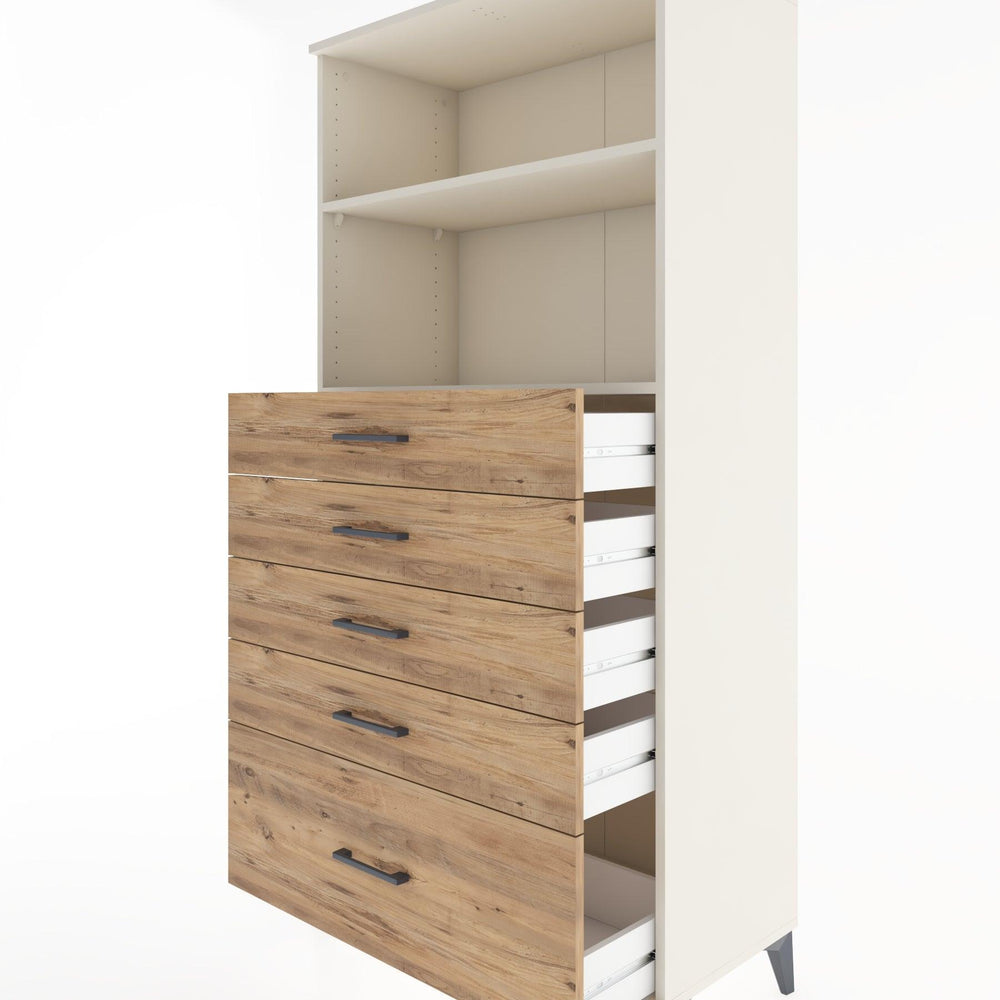 Woodntry Modular Cabinet Moonstone 88x44x170 cm with Drawers and Shelves CR40-1