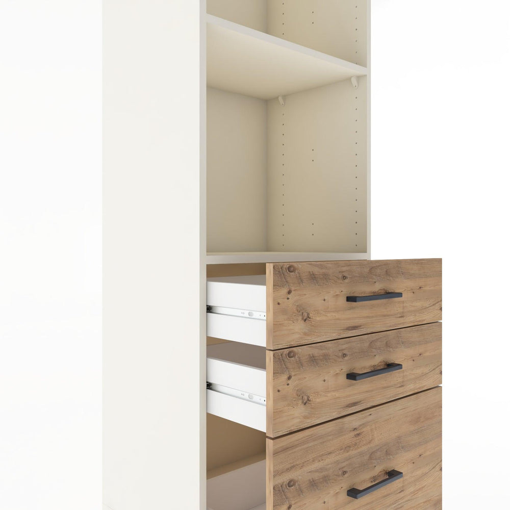Woodntry Modular Cabinet Moonstone 60x44x170 cm with Drawers and Shelves CR42-1