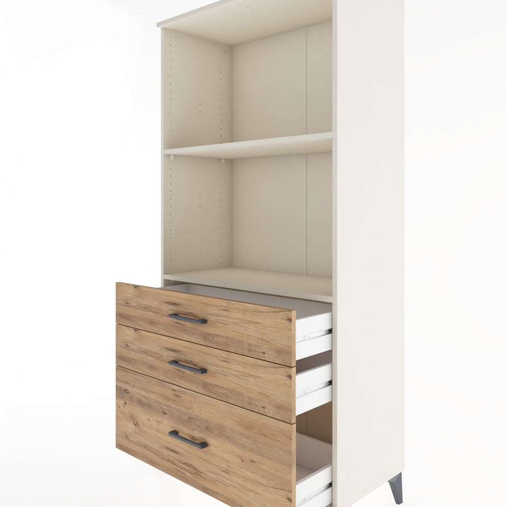 Woodntry Modular Cabinet Moonstone 88x44x170 cm with Drawers and Shelves CR42-1