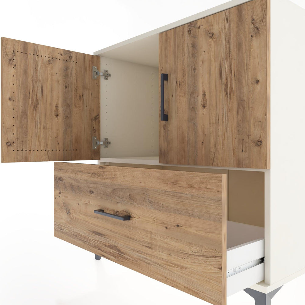 Woodntry Modüler Şifonyer Aytaşı 88x44x84 cm Kapaklı ve Çekmeceli KC48-1