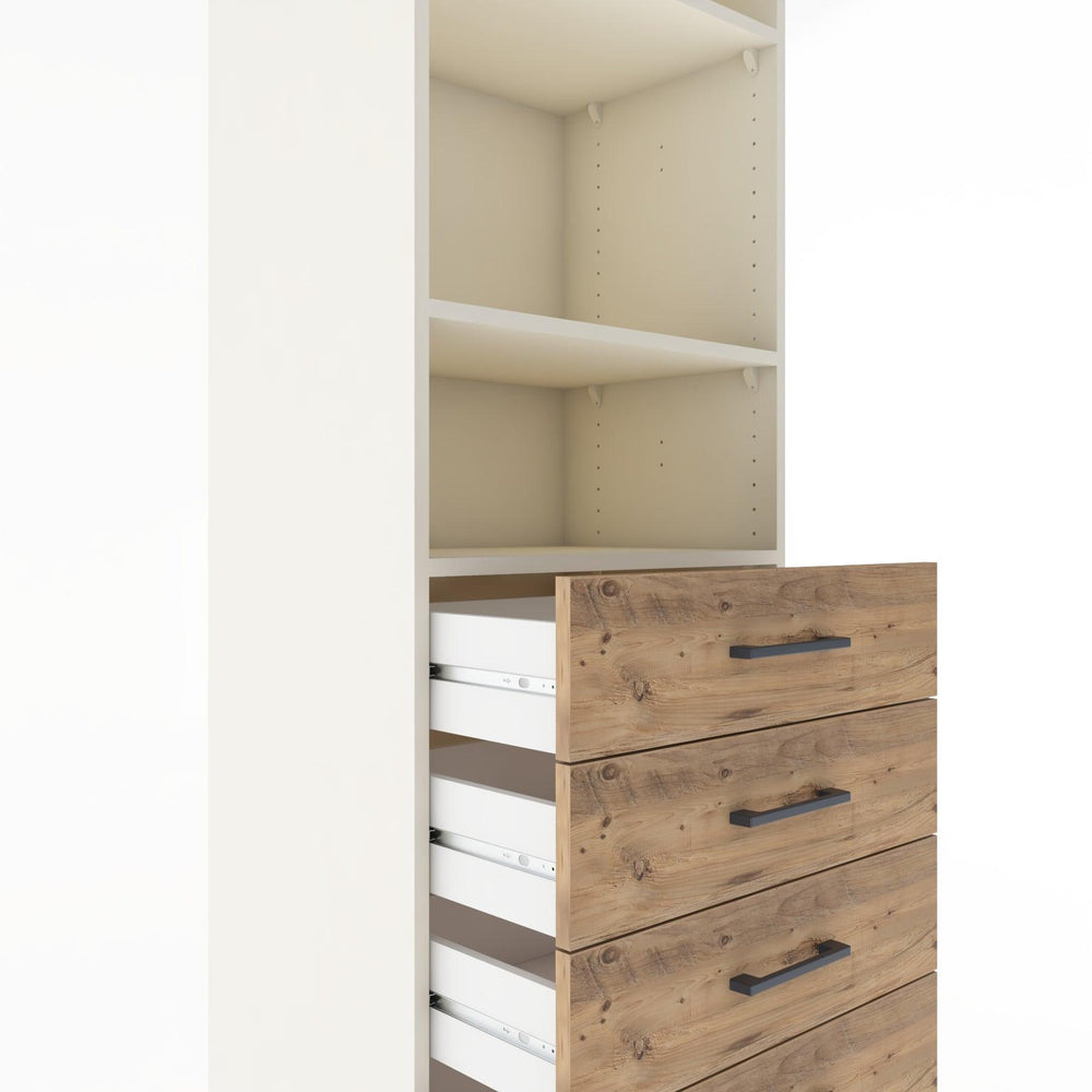 Woodntry Modular Cabinet Moonstone 60x44x170 cm with Drawers and Shelves CR35-1
