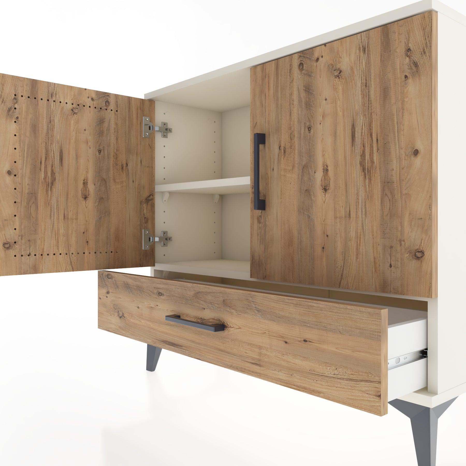 Woodntry Modüler Şifonyer Kapak ve Çekmeceli V1 88x30x68 cm Aytaşı - Woodntry