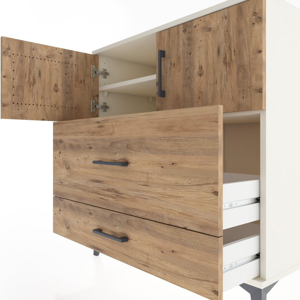 Woodntry Modular Dresser Moonstone 88x44x84 cm with Cover and Drawer KC113-1