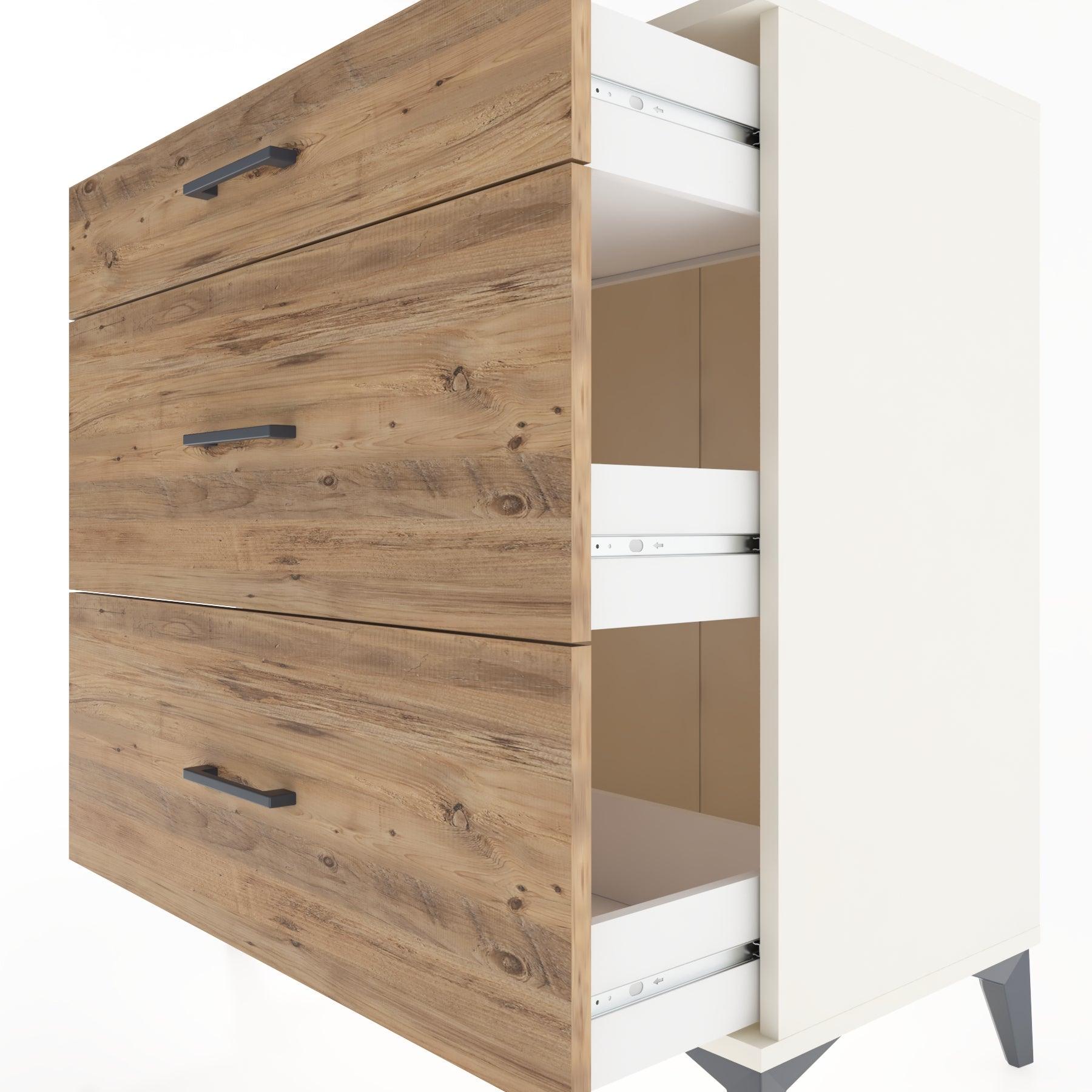 Woodntry Modüler Şifonyer Aytaşı 88x44x84 cm Çekmeceli C5-1