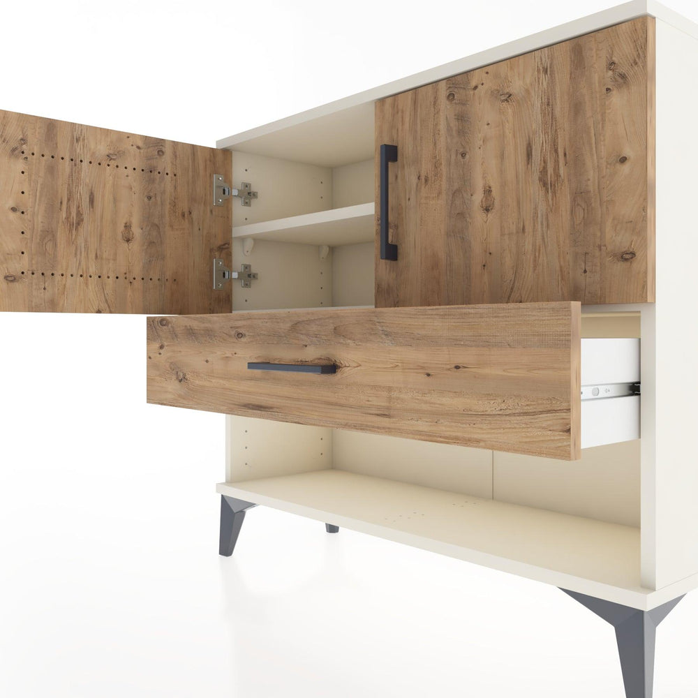 Woodntry Modüler Şifonyer Kapak ve Çekmeceli V4 88x30x68 cm Aytaşı - Woodntry