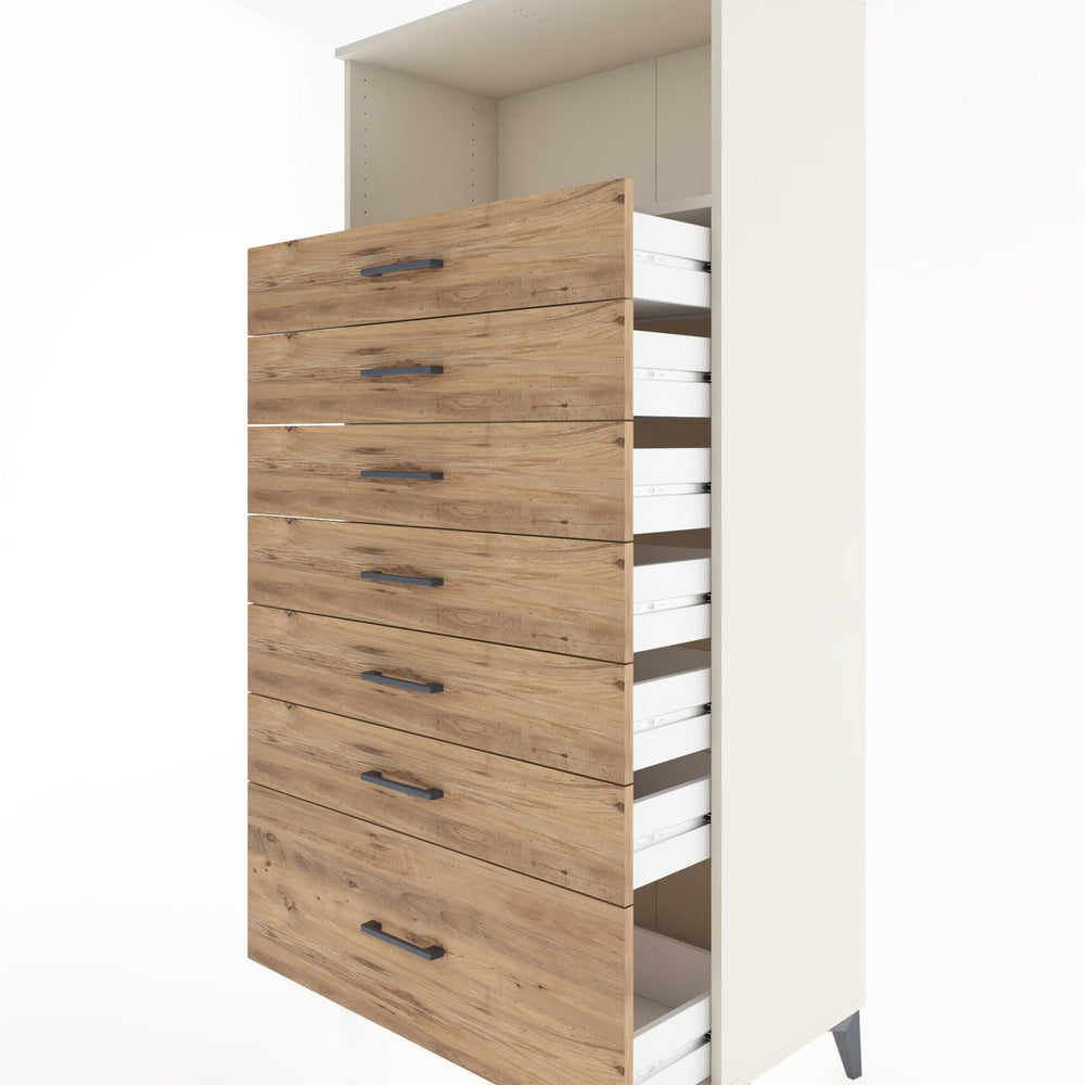 Woodntry Modular Cabinet Moonstone 88x44x170 cm with Drawers and Shelves CR38-1