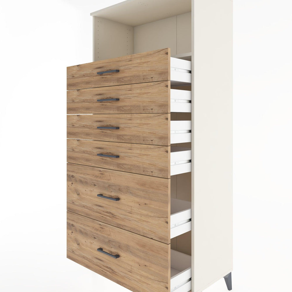 Woodntry Modular Cabinet Moonstone 88x44x170 cm with Drawers and Shelves CR45-1