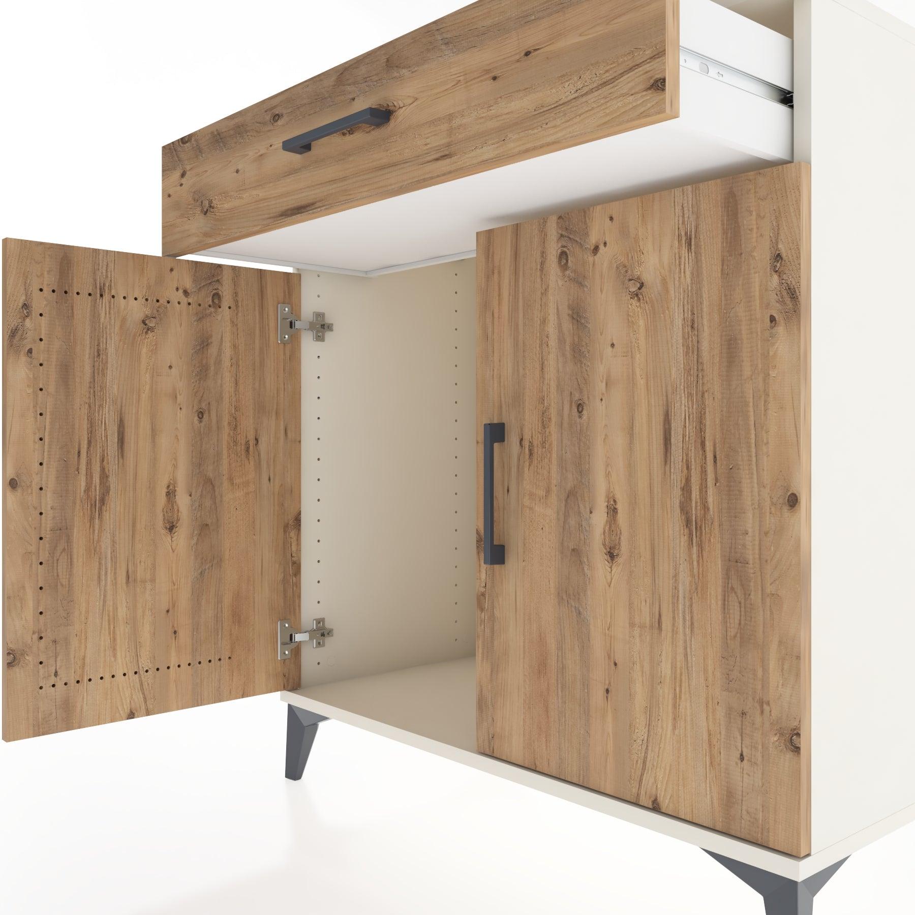 Woodntry Modular Dresser Moonstone 88x44x84 cm with Cover and Drawer KC81-1