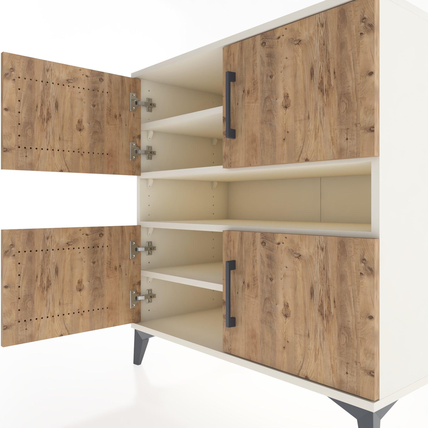 Woodntry Modular Dresser Moonstone 88x44x84 cm with Cover and Drawer KC102-1