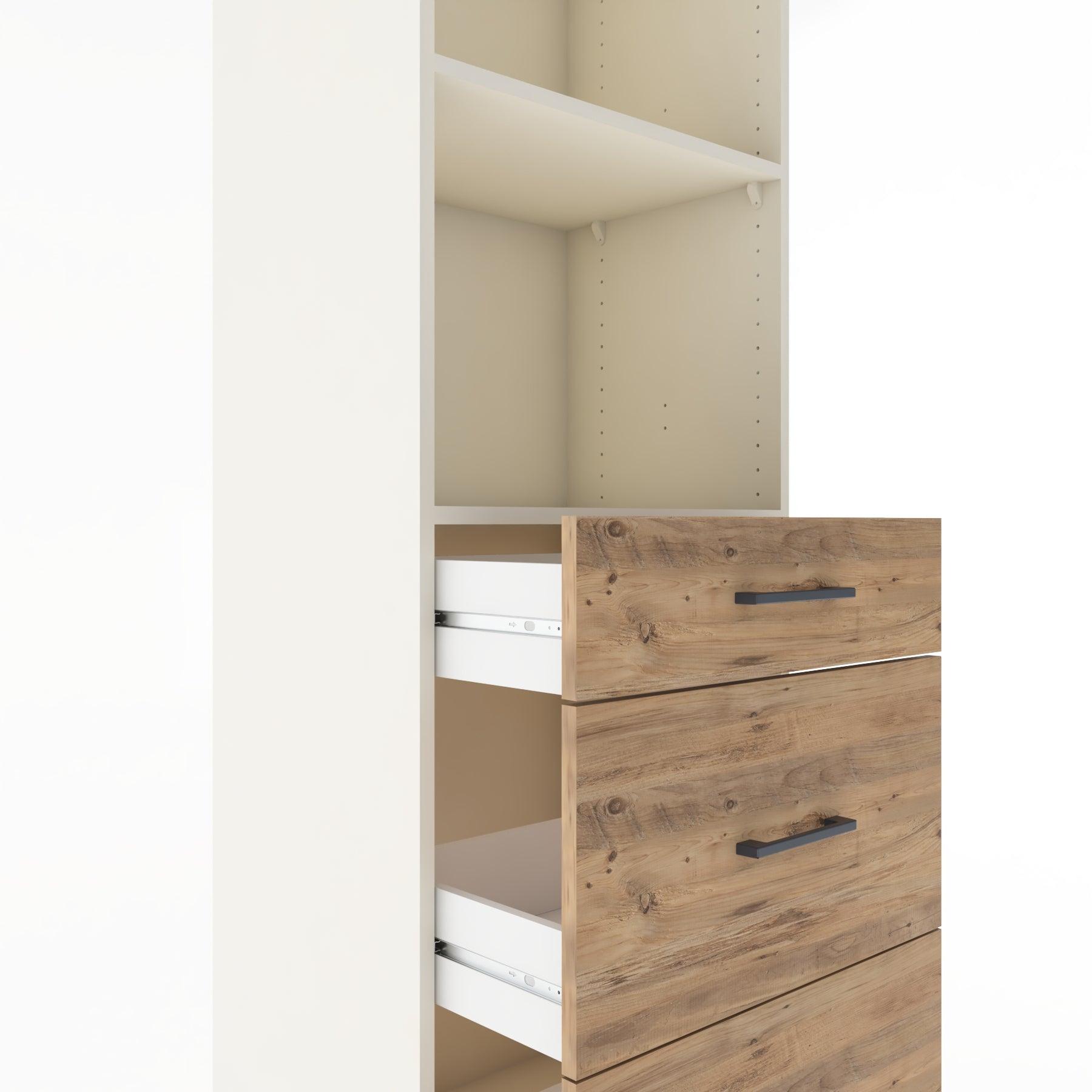 Woodntry Modüler Dolap Aytaşı 60x44x170 cm Çekmeceli ve Raflı CR47-1