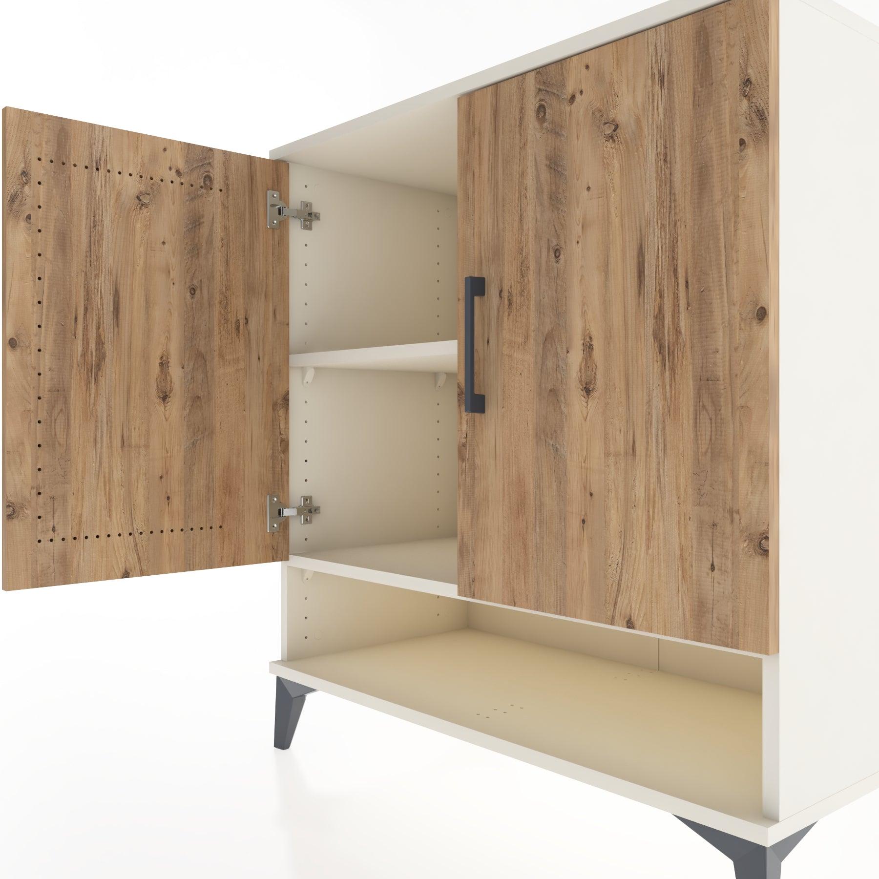 Woodntry Modular Dresser Moonstone 88x44x84 cm with Cover and Shelf KR76-1