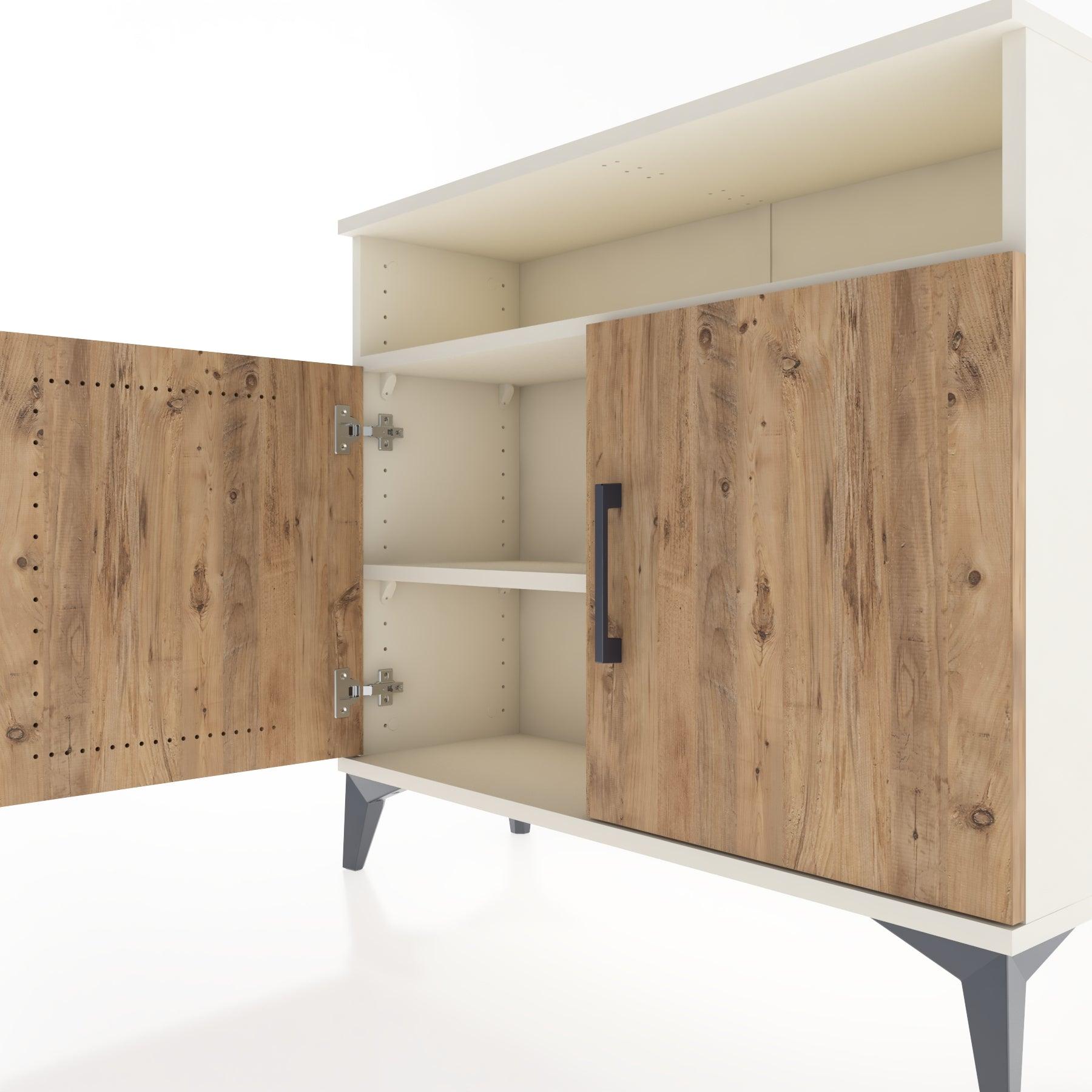 Woodntry Modüler Şifonyer Raf ve İki Kapaklı V1 88x30x68 cm Aytaşı - Woodntry