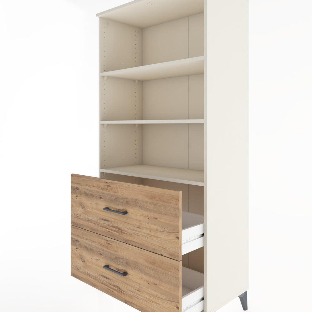 Woodntry Modular Cabinet Moonstone 88x44x170 cm with Drawers and Shelves CR49-1
