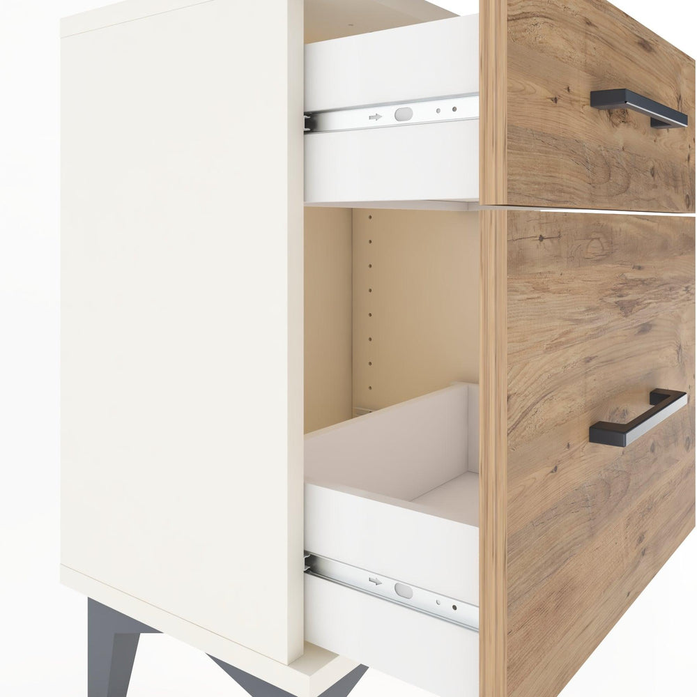 Woodntry Modüler Komodin Küçük ve Büyük Çekmece 44x30x52 cm Aytaşı - Woodntry