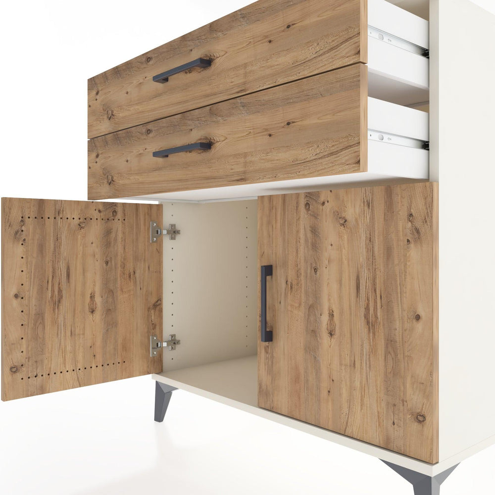 Woodntry Modular Dresser Moonstone 88x44x84 cm with Cover and Drawer KC33-1