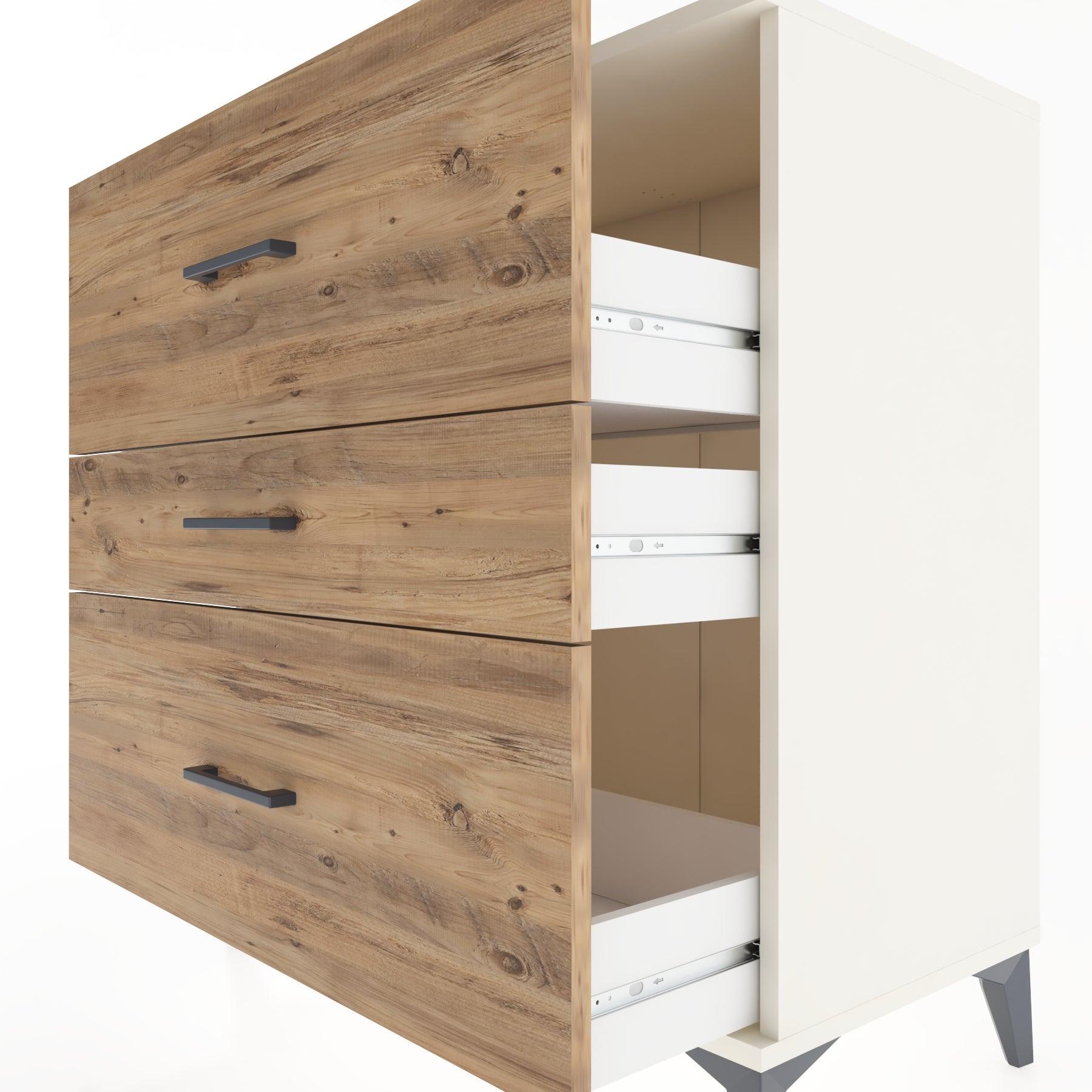 Woodntry Modüler Şifonyer Aytaşı 88x44x84 cm Çekmeceli C1-1
