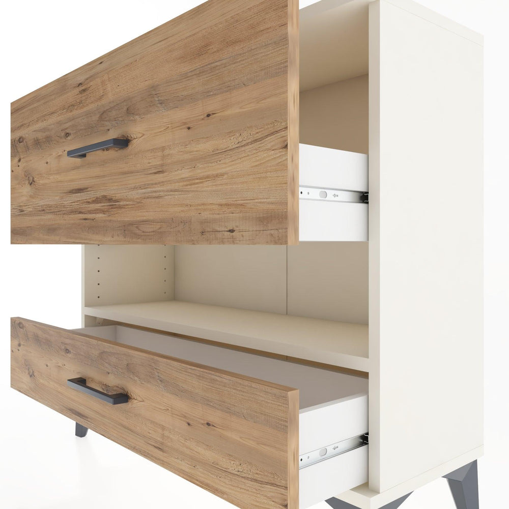 Woodntry Modüler Şifonyer İki Çekmeceli V10 88x30x68 cm Aytaşı - Woodntry