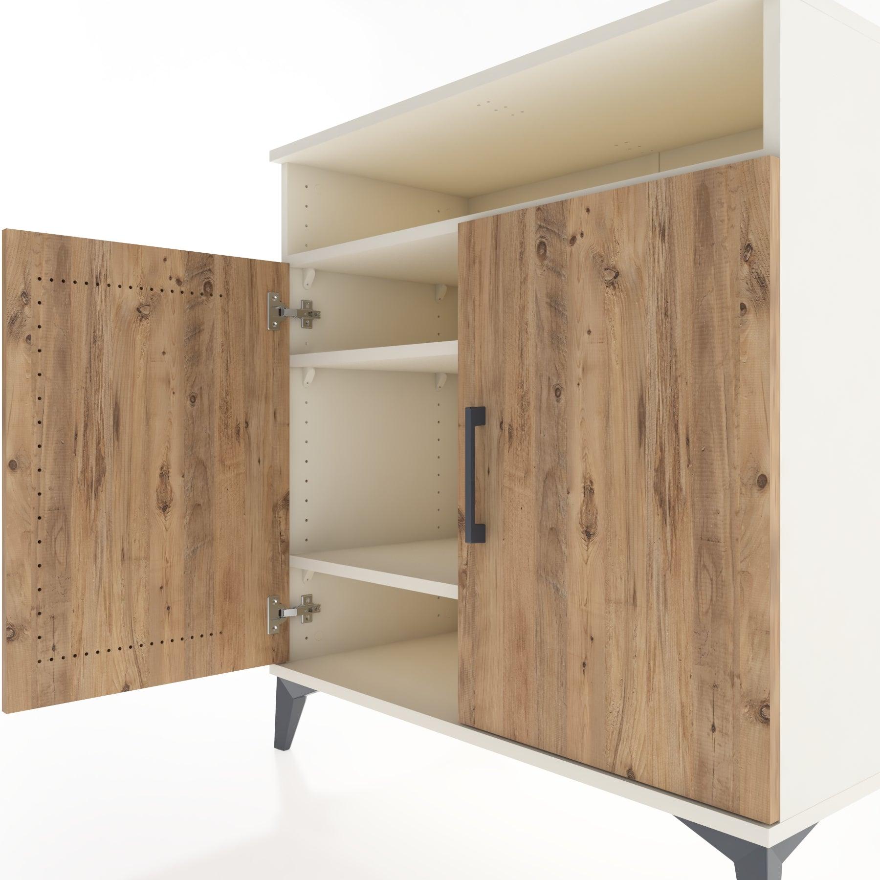 Woodntry Modular Dresser Moonstone 88x44x84 cm with Cover and Shelf KR83-1