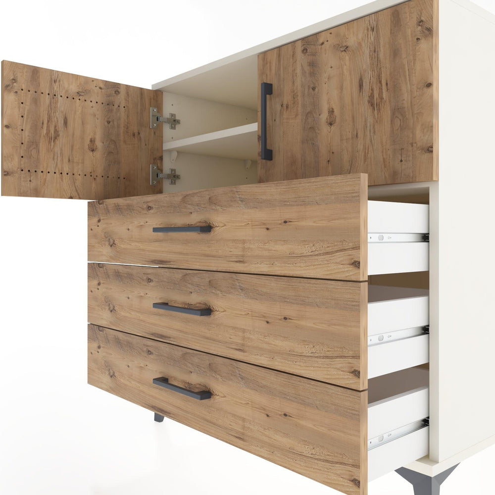 Woodntry Modular Dresser Moonstone 88x44x84 cm with Cover and Drawer KC97-1