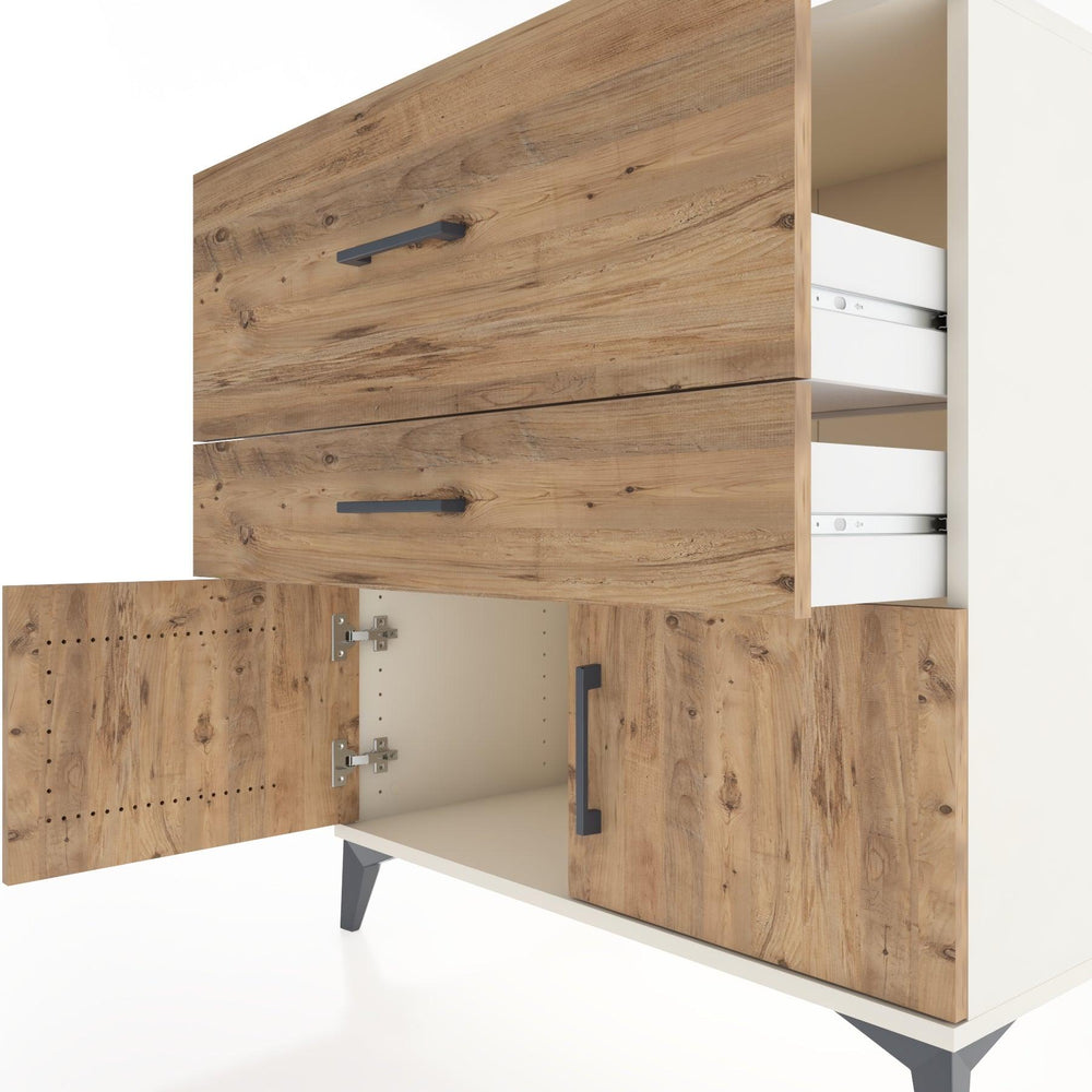 Woodntry Modular Dresser Moonstone 88x44x84 cm with Cover and Drawer KC106-1