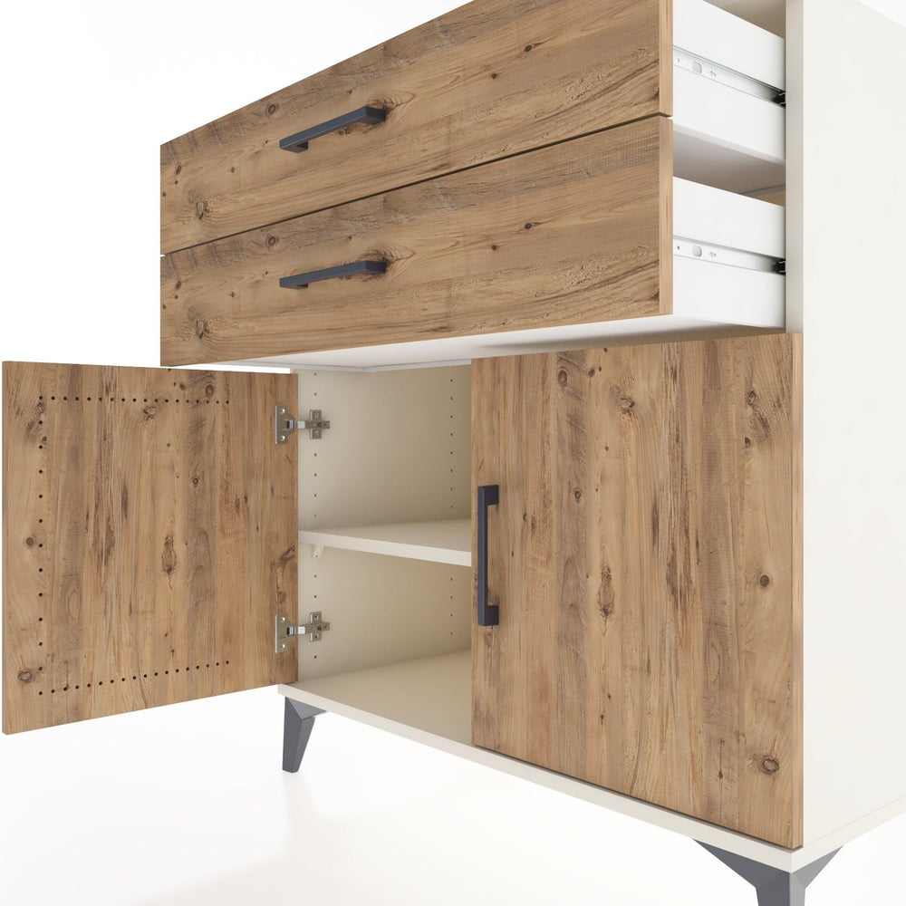 Woodntry Modular Dresser Moonstone 88x44x84 cm with Cover and Drawer KC32-1