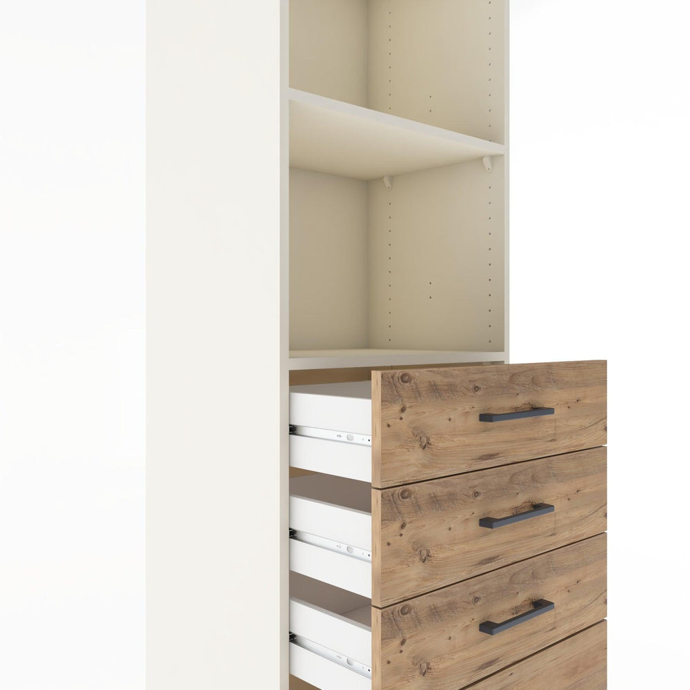Woodntry Modular Cabinet Moonstone 60x44x170 cm with Drawers and Shelves CR41-1