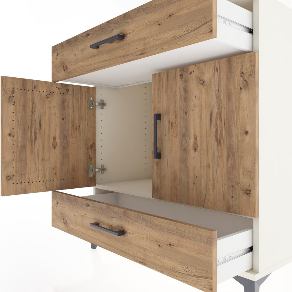 Woodntry Modular Dresser Moonstone 88x44x84 cm with Cover and Drawer KC60-1