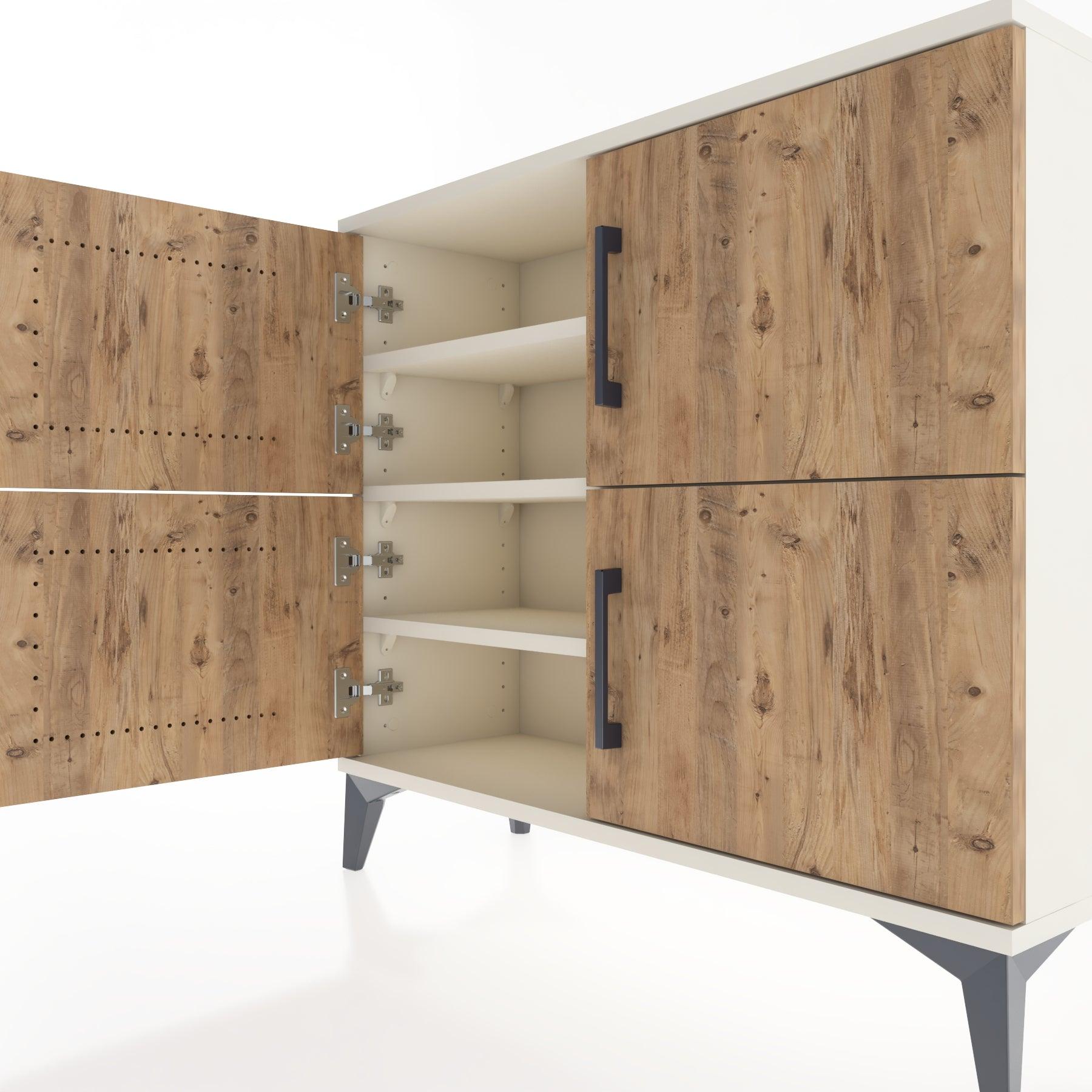 Woodntry Modüler Şifonyer Dört Kapaklı 88x30x68 cm Aytaşı - Woodntry