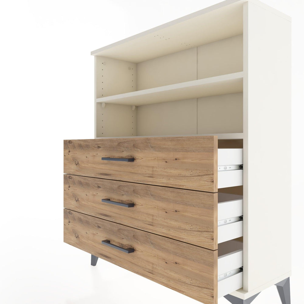 Woodntry Modüler Şifonyer Aytaşı 88x30x94 cm Çekmeceli ve Raflı CR18-1