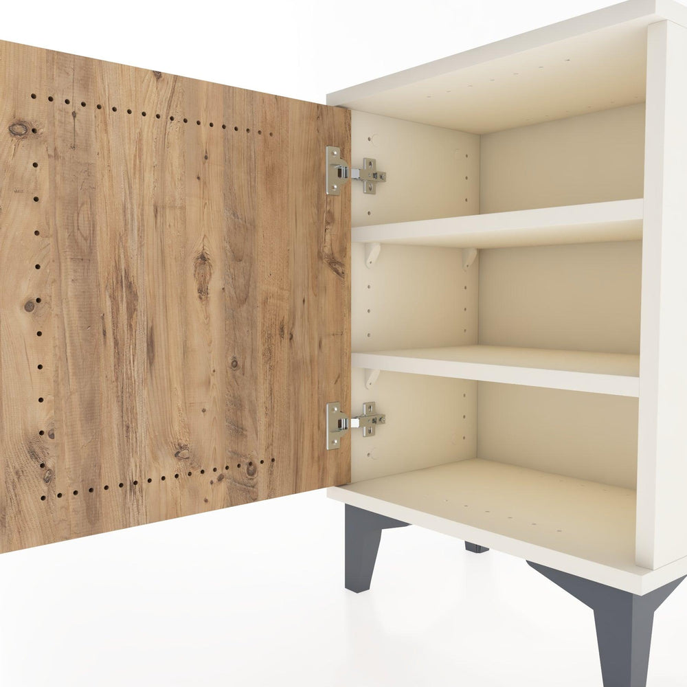 Woodntry Modüler Komodin Tek Kapaklı 44x30x52 cm Aytaşı - Woodntry