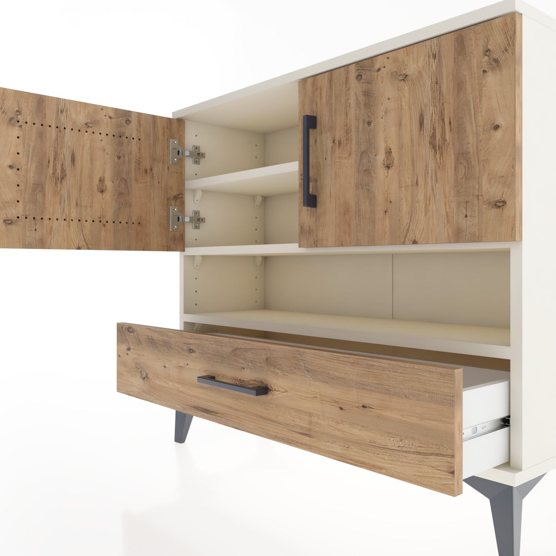 Woodntry Modüler Şifonyer İki Kapaklı T1 88x30x94 cm Aytaşı - Woodntry