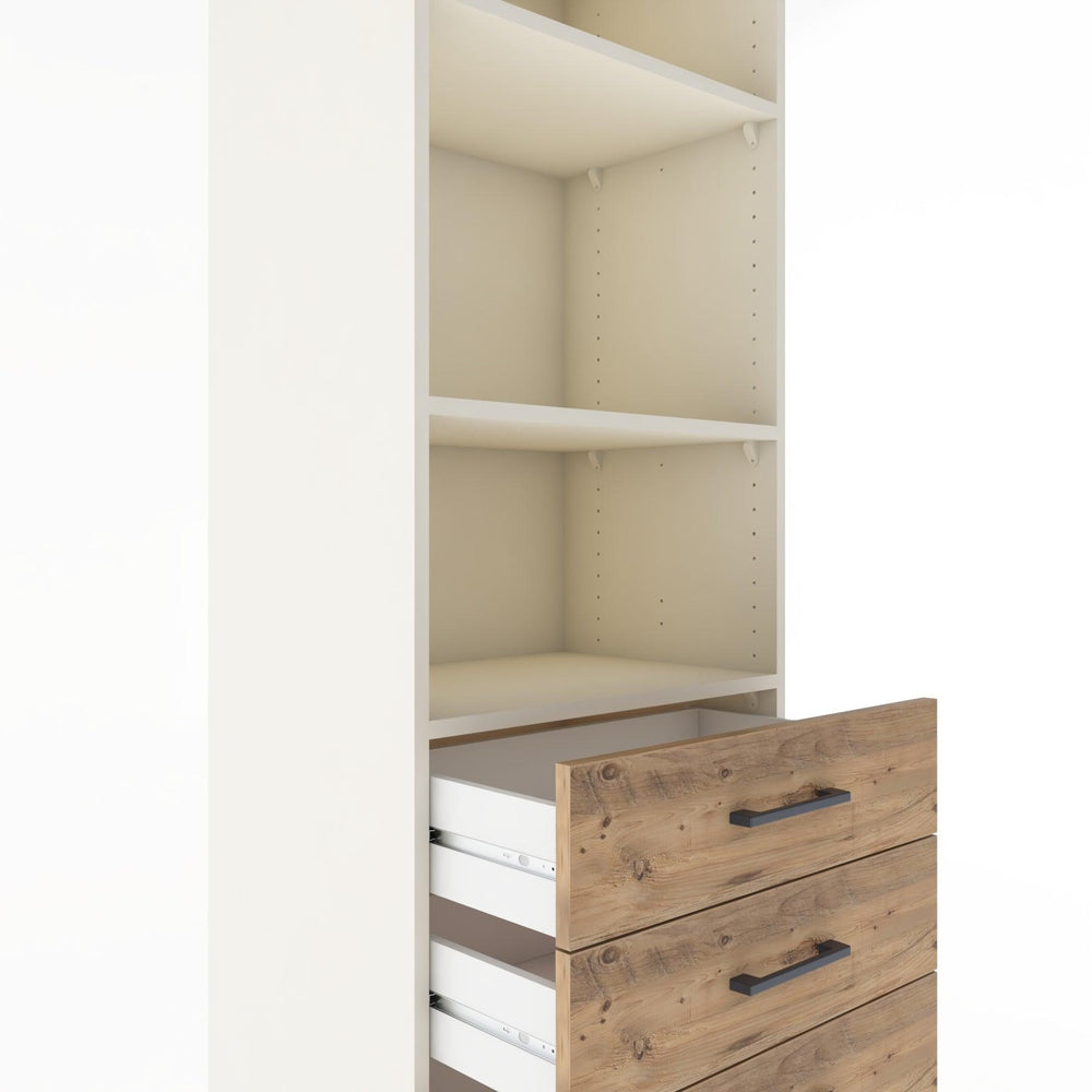 Woodntry Modular Cabinet Moonstone 60x44x170 cm with Drawers and Shelves CR36-1