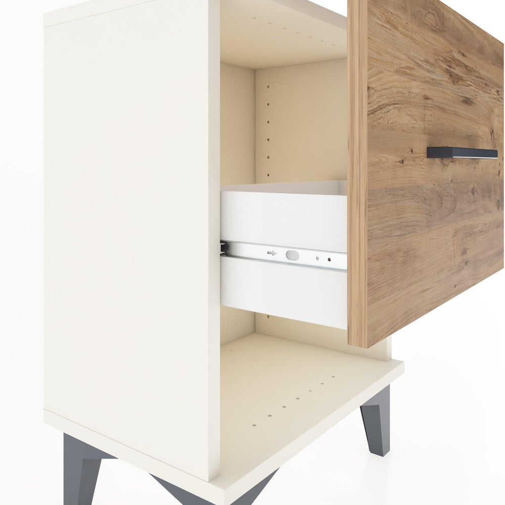 Woodntry Modüler Komodin Tek Çekmece ve Raflı 44x30x52 cm Aytaşı - Woodntry