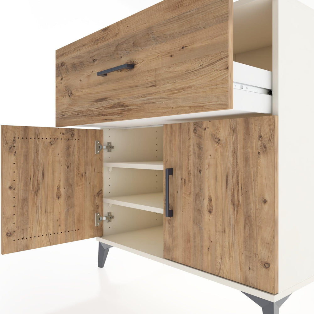 Woodntry Modular Dresser Moonstone 88x44x84 cm with Cover and Drawer KC49-1