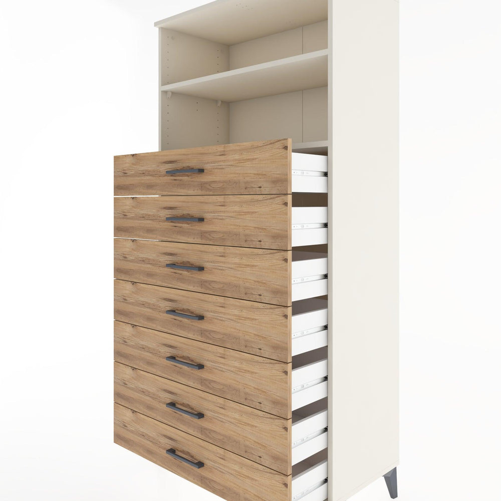 Woodntry Modular Cabinet Moonstone 88x44x170 cm with Drawers and Shelves CR33-1