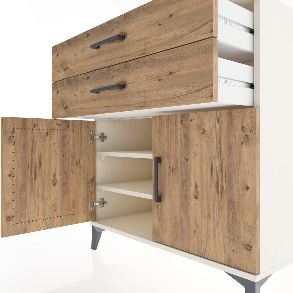 Woodntry Modular Dresser Moonstone 88x44x84 cm with Cover and Drawer KC31-1