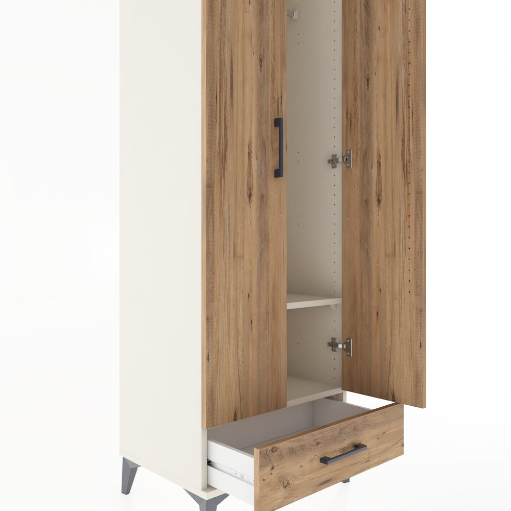 Woodntry Modular Cabinet Moonstone 60x44x170 cm with Doors and Drawers KC30-1