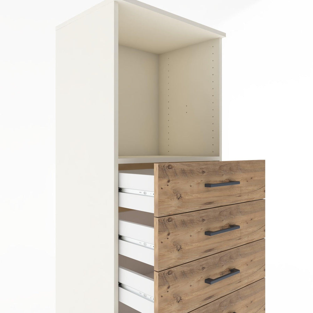Woodntry Modular Cabinet Moonstone 60x44x170 cm with Drawers and Shelves CR39-1