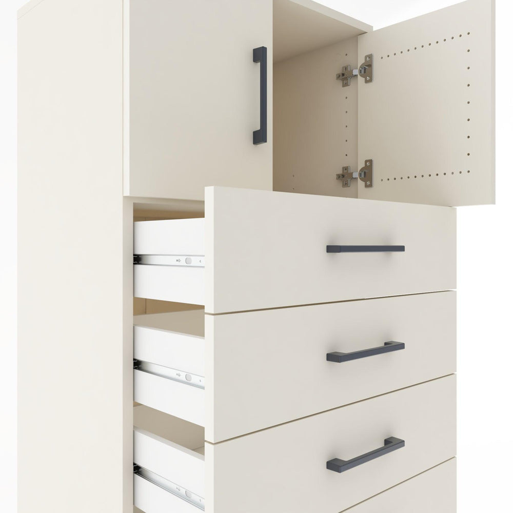 Woodntry Modular Cabinet Moonstone 60x44x170 cm with Doors and Drawers KC17-1